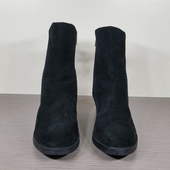 UGG Fraise Whipstitch Bow Ankle Bootie, Black Suede, Womens Size 11 / 42 - Picture 2 of 13